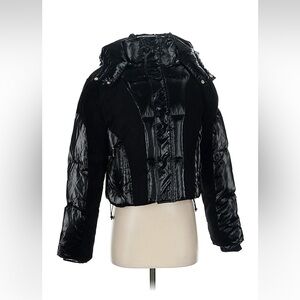 RtA Black Glossy Puffer Jacket